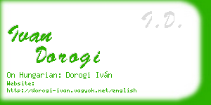 ivan dorogi business card