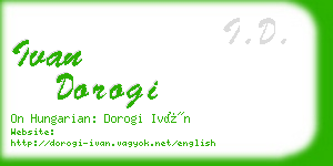 ivan dorogi business card